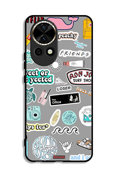 Tolwak Huawei nova 12 5G Protective Case Cover Good Vibes Stickers