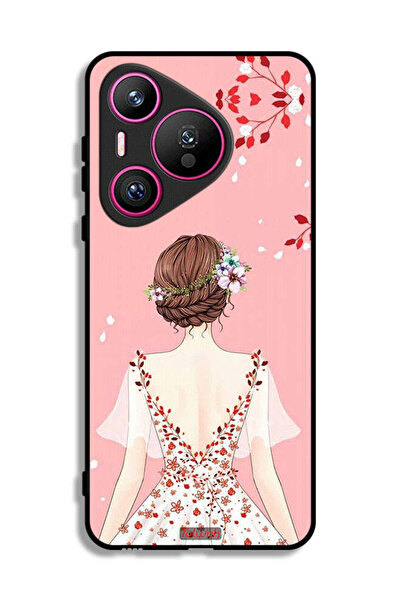 Tolwak غطاء حماية لهاتف هواوي بيورا 70 برسومات فتاة واقفة