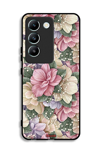 Tolwak غطاء حماية عالي الجودة مزين بنقشة زهور لهاتف فيفو V30 لايت 4G