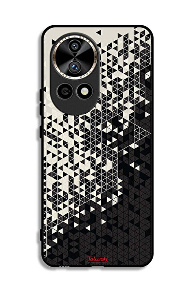 Tolwak غطاء حماية لهاتف هواوي نوفا 12 برو 5G بنمط مثلث فني رقمي