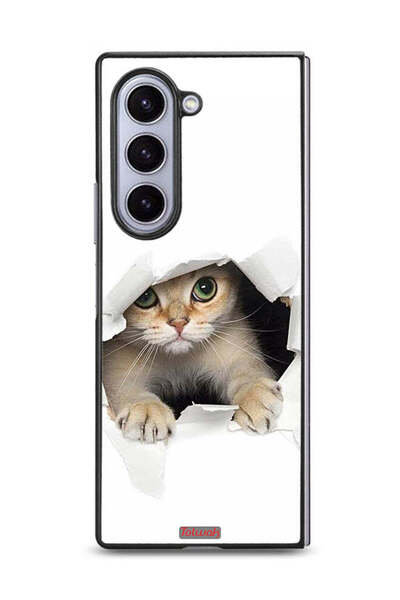 Tolwak غطاء حماية لهاتف Samsung Galaxy Z Fold6 بتصميم قطة