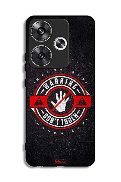 Tolwak Xiaomi Poco F6 5G Protective Case Cover Warning Do Not Touch