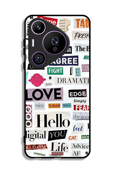 Tolwak غطاء حماية لهاتف هواوي بيورا 70 برو مع ملصقات اقتباسات قصيرة