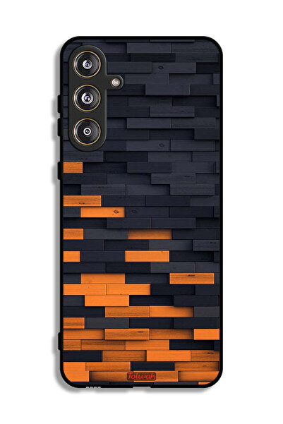 Tolwak Samsung Galaxy M55 5G Protective Case Cover Wooden Wall