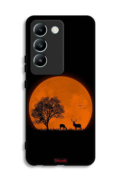 Tolwak غطاء حماية لهاتف Vivo V30 Lite 4G برسومات قمرية مسائية