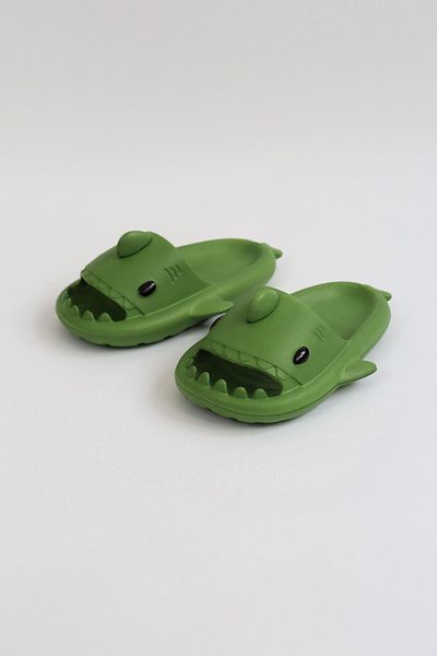 Celira Hs00 Shark Khaki Unisex Full Orthopedic Slippers Shark Slides