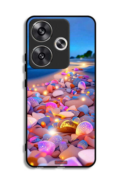 Tolwak غطاء حماية لهاتف Xiaomi Poco F6 5G برسومات فنية من الأحجار