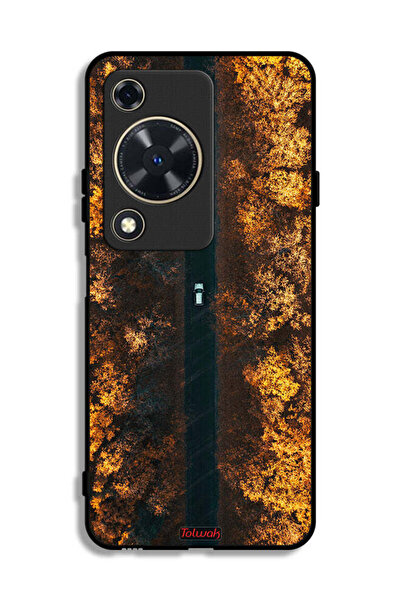 Tolwak غطاء حماية لهاتف هواوي نوفا Y72 بتصميم طريق في أشجار الخريف