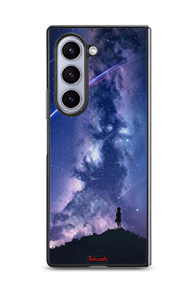 Tolwak غطاء حماية لهاتف Samsung Galaxy Z Fold6 بتصميم نجوم متحركة