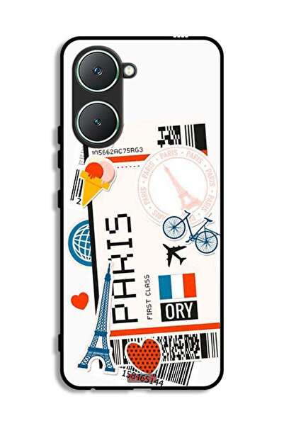 Tolwak غطاء حماية لهاتف Vivo Y03 4G، ملصق باريس