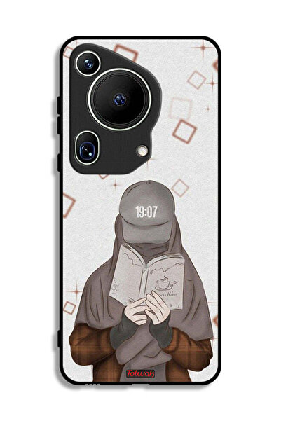 Tolwak غطاء حماية فائق لهاتف هواوي بيورا 70 بتصميم فتاة تقرأ الفن