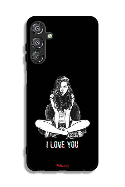 Tolwak غطاء حماية لهاتف سامسونج جالاكسي M15 5G برسومات "أحبك"