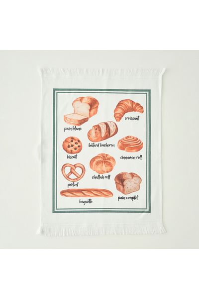 Bella Maison Set de 2 cârpe de uscare din bumbac Happiness, verde (40x50 cm)