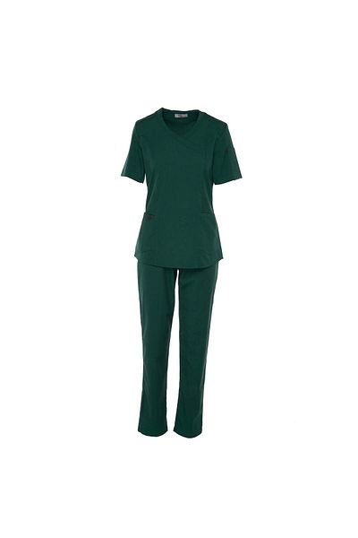 İBA MEDİKAL Costum medical ISOFT (croială slim) verde închis pentru femei