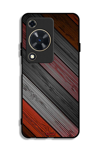 Tolwak غطاء حماية لهاتف هواوي إنجوي 70 بنمط خشبي ملون