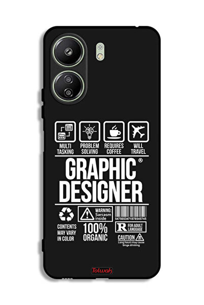 Tolwak غطاء حماية لهاتف Xiaomi Redmi 13C بتصميم جرافيكي