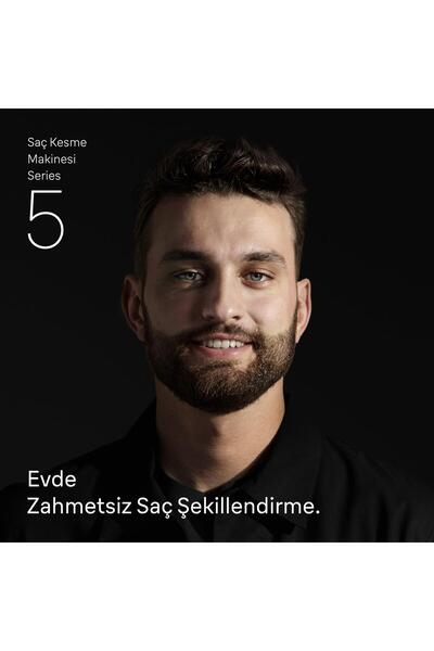 Braun Saç Kesme Makinesi Series 5, +3 Aksesuar, Ömür Boyu Keskin Bıçak, 17 Uzunluk, HC5530