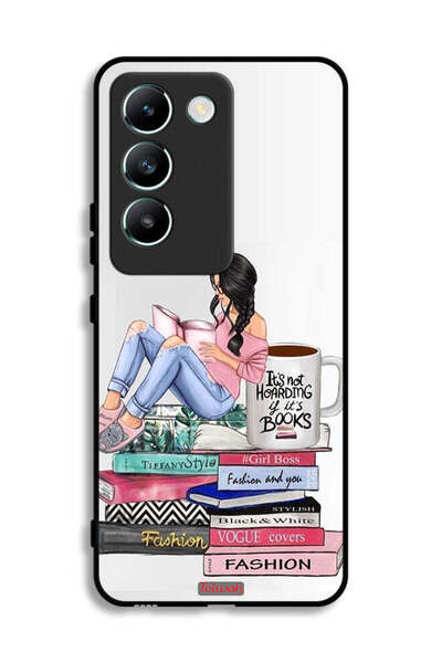 Tolwak غطاء حماية لهاتف Vivo V30 Lite 4G برسومات كتب فنية للفتيات والموضة