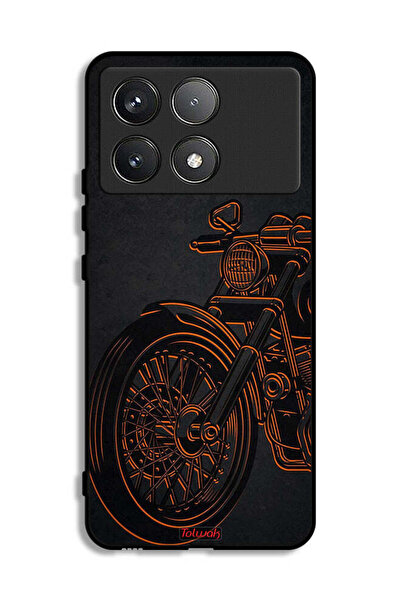 Tolwak غطاء حماية Xiaomi Poco F6 Pro بتصميم دراجة كلاسيكية