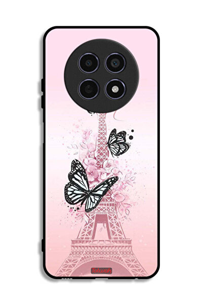 Tolwak Realme 12x 5G Protective Case Cover Butterflies On Eiffel Tower