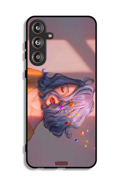 Tolwak Samsung Galaxy F55 5G Protective Case Cover Girl And Space Art
