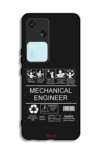 Tolwak غطاء حماية لهاتف Vivo V30 5G، ملصق مهندس ميكانيكي