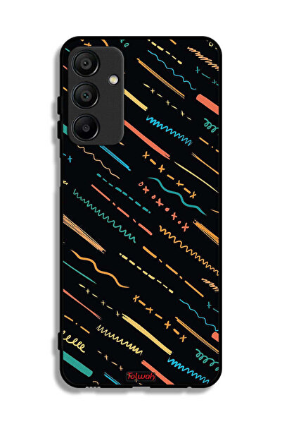 Tolwak Samsung Galaxy A15 Protective Case Cover X Lines Abstract Pattern