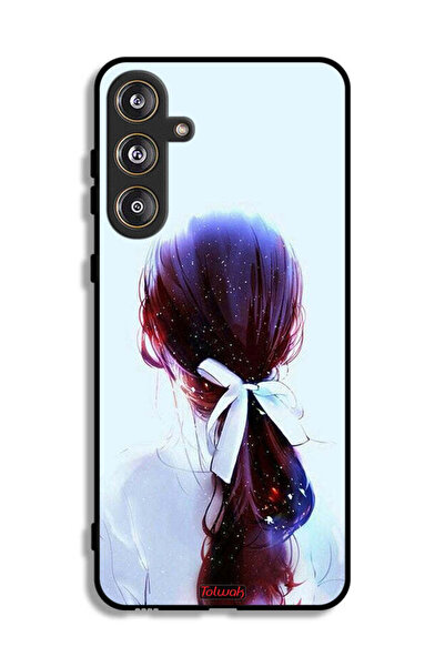 Tolwak غطاء حماية لهاتف سامسونج جالاكسي M55 5G بتصميم ربطة شعر مع رباط شعر وف...