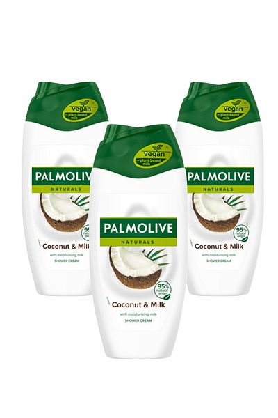 Palmolive Naturals Coconut & Milk Shower Gel Body Wash 250ml x3 PCS