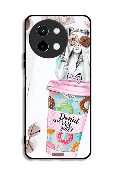 Tolwak غطاء حماية لهاتف Vivo Y38 5G - فتاة دونات ووري