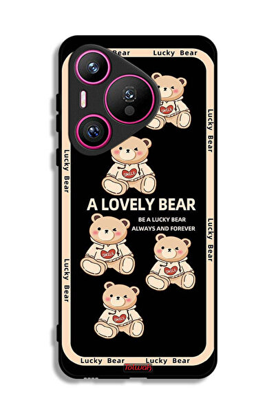 Tolwak غطاء حماية لهاتف هواوي بيورا 70 - دب جميل