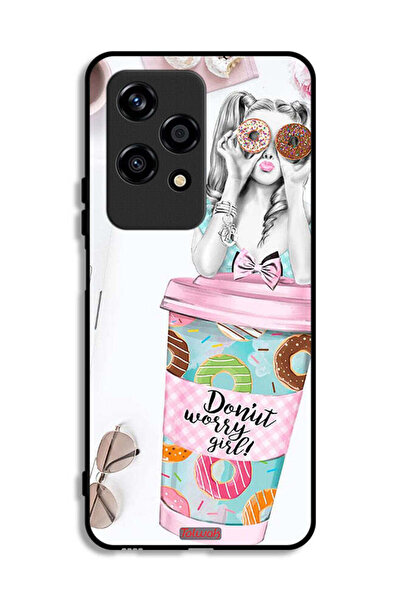 Tolwak غطاء حماية لهاتف Honor 200 Lite 5G بتصميم فتاة دونات القلق