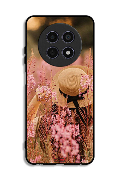 Tolwak غطاء حماية لهاتف Realme 12 5G بتصميم فتاة قبعة مزينة بالزهور