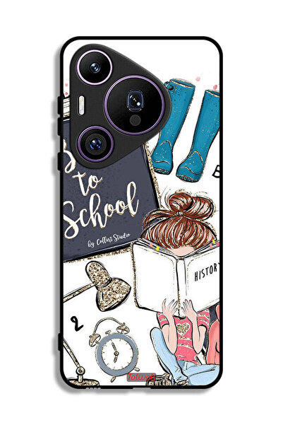 Tolwak غطاء حماية لهاتف هواوي بيورا 70 برو - فتاة مدرسية تقرأ التاريخ