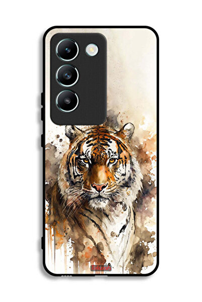 Tolwak غطاء حماية لهاتف Vivo V30 Lite 4G بنقشة فن تجريدي من جلد الفهد