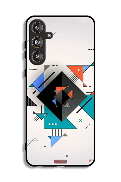 Tolwak غطاء حماية لهاتف سامسونج جالاكسي M55 5G بأشكال مربعة ومثلثة ونمط تجريدي