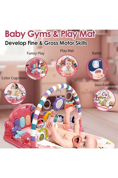 Micostore Piano and Mirror Mattress, Baby Activity Center, Sounds, Lights, Rattle Toys, 0 months+