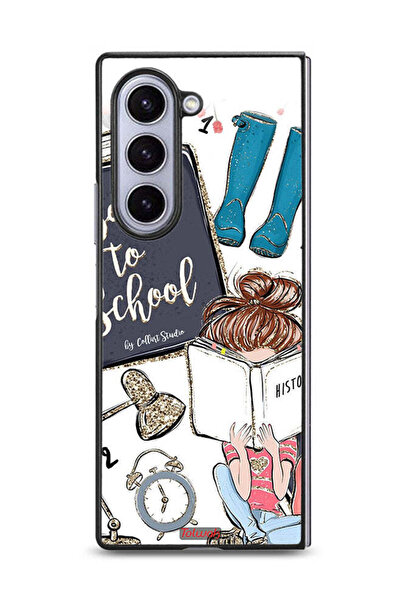 Tolwak غطاء حماية لهاتف Samsung Galaxy Z Fold6 بتصميم فتاة العودة إلى المدرسة...