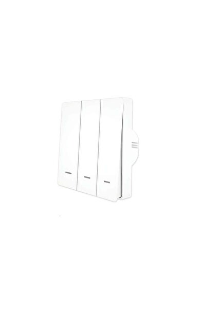 Generic مفتاح انارة ذكي ابيض ثلاثي