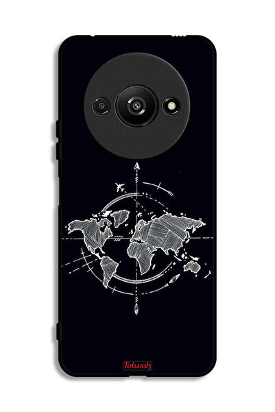 Tolwak غطاء حماية لهاتف Xiaomi Redmi A3 4G برسومات البوصلة