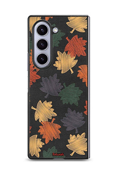 Tolwak غطاء حماية لهاتف سامسونج جالاكسي زد فولد 6 برسومات أوراق الخريف