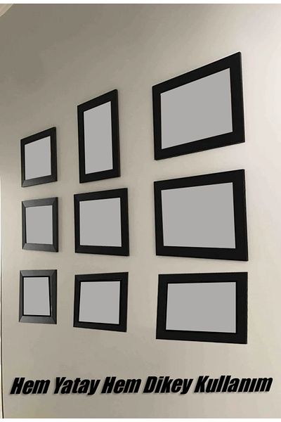 Wooden Factory 9-Piece 15X21 Black Picture Frame – Modern and Stylish Designed Decorative Set