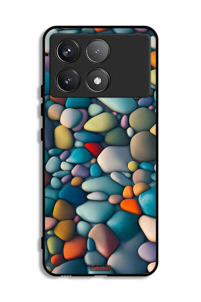 Tolwak Xiaomi Poco F6 Pro Protective Case Cover Stones Abstract Pattern