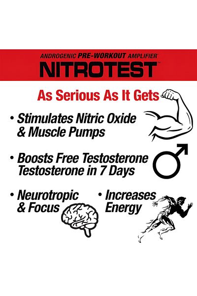 MuscleMeds Nitrotest, Blue Raspberry, 474g, 30 Servings