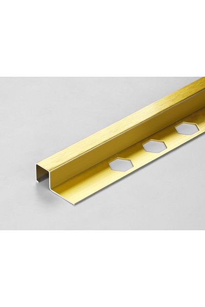 LANDBUILD 2.50m 12mm Gold Polished Square Decorative Corner SA001-GB-12H