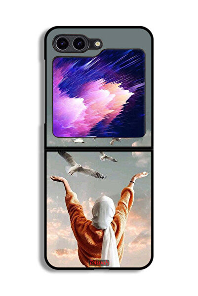 Tolwak غطاء حماية لهاتف سامسونج جالاكسي زد فليب 6 بتصميم طيور تحلق