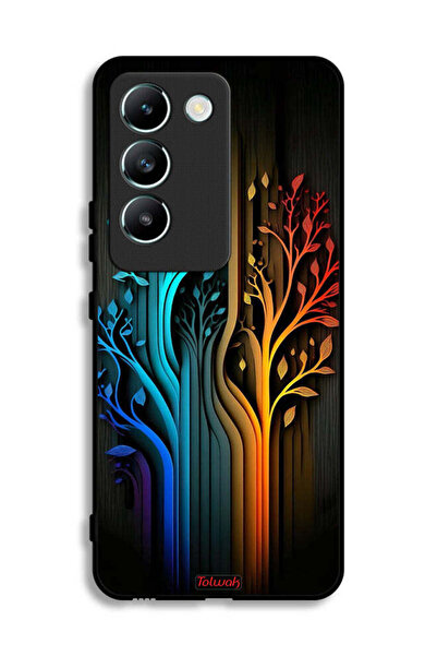 Tolwak Vivo V30 Lite 4G Protective Case Cover Tree Leaves Art