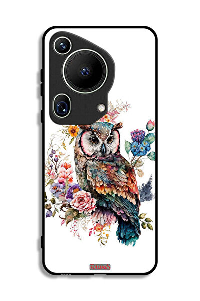 Tolwak غطاء حماية فائق من هواوي بيورا 70 بتصميم بومة فنية تجريدية