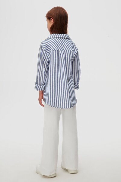 nk kids NK KİDS 38437 KIZ ÇOCUK MAVİ LEYLAK GÖMLEK