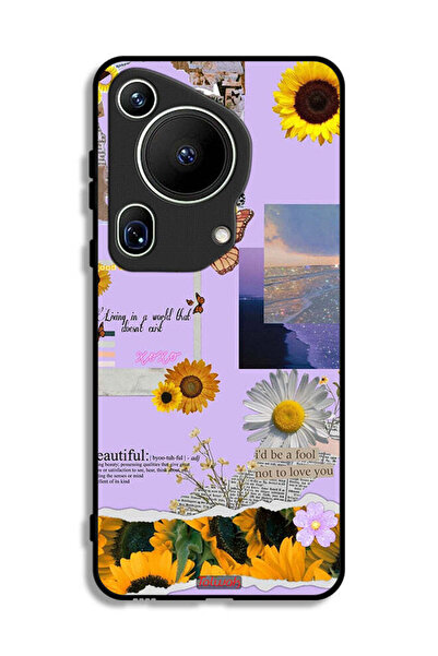 Tolwak غطاء حماية لهاتف هواوي بيورا 70 ألترا بملصقات عباد الشمس الجميلة